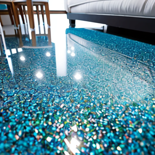 Recycled glass flooring