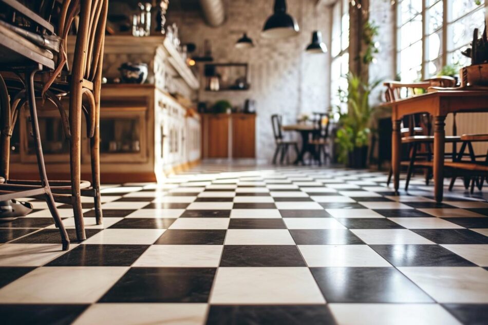 Floor in cafe